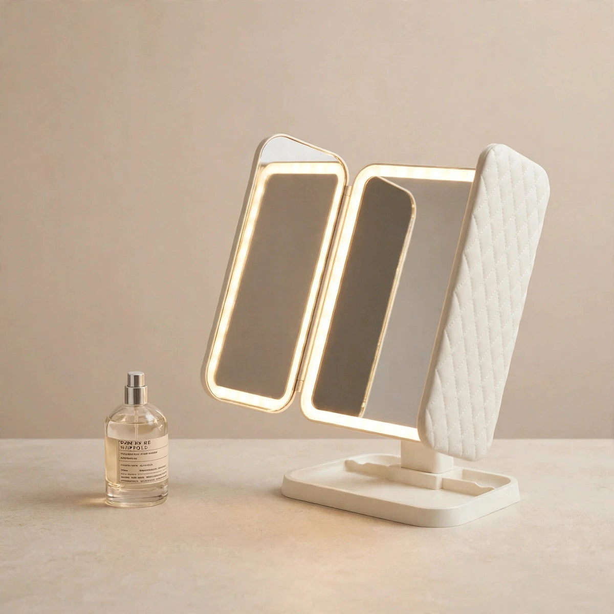 LED Vanity Makeup Mirror – Rechargeable Lighted Mirror with 3X Magnification